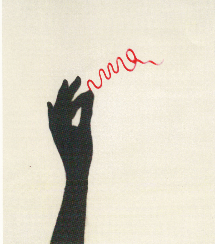 Markus Raetz Flourish, 2001, photogravure printed in red and black on Gampi paper chine collé cm 78,5 x 69,5 (foglio) cm 54,3 x 45,6 (immagine) Courtesy Monica De Cardenas, Milano/Zuoz/Lugano