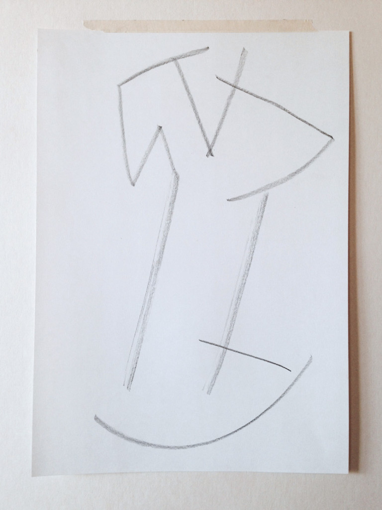 Alexandra SukharevaStudy in graphite for Visitor, 2013Graphite on paperDimensions: 29,7 х 42 cm