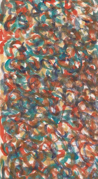 Mark Tobey (1890-1976)49/OW K Untitled, 1969 Tempera auf Papier 108 x 60 cm